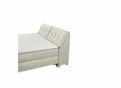 Bedbox Atlantis 180x200cm - stof - ivoor met opbergruimte