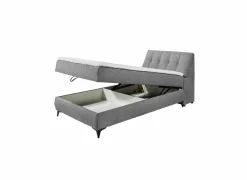 Bedbox Atlantis 120x200cm - stof - donkergrijs met opbergruimte