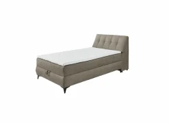 Bedbox Atlantis 120x200cm - stof  - espresso met opbergruimte