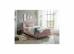 Bedbox Atlantis 120x200cm - stof - flamingo met opbergruimte