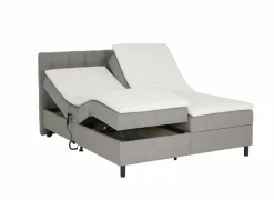Bedbox Miralindo 160x200cm - stof - nordic ash elektrisch