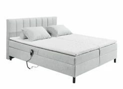 Bedbox Miralindo 180x200cm - stof - silver elektrisch