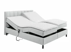 Bedbox Miralindo 180x200cm - stof - silver elektrisch