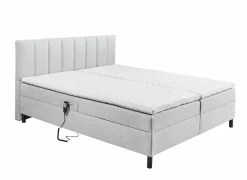 Bedbox Miralindo 180x200cm - stof - silver elektrisch