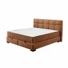 Bedbox Nagol A 180x200cm - stof - cognac met opbergruimte