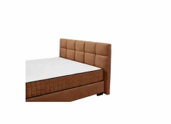 Bedbox Nagol A 160x200cm - stof - cognac met opbergruimte