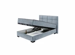 Bedbox Nagol A 140x200cm - stof - blauw met opbergruimte