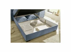 Bedbox Nagol A 140x200cm - stof - blauw met opbergruimte