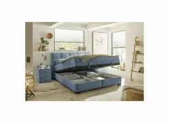 Bedbox Nagol A 180x200cm - stof - blauw met opbergruimte