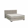 Bedbox Nagol A 180x200cm - stof - zilver met opbergruimte