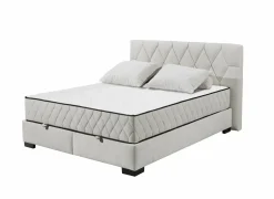 Bedbox Nagol B 160x200cm - stof - zand met opbergruimte