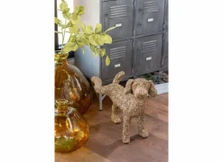 Beeld Hond 58,5x25x44cm - polystone - goud