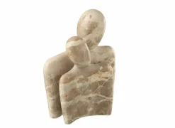 Beeld Koppel Knuffelen H26cm - marmer - beige