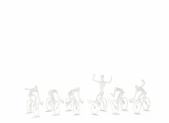 J line Beeld Wielrenners H14cm