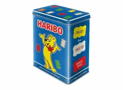 Bewaardoos HARIBO Enjoy the Taste blue 14x10x20cm - metaal - meerkleurig