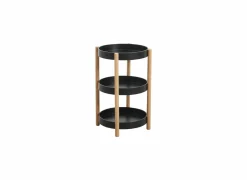 Bijzettafel Cage Ø41,2cm - decor - eik zwart