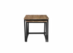 Bijzettafel Cilou 45x45cm - mango massief - naturel - set van 2