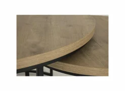 Bijzettafel Cronos Ø80cm - decor - naturel - set van 3