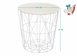 Bijzettafel Kumi Ø39,5cm  - metaal - zwart