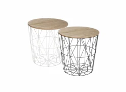 Bijzettafel Kumi Ø39,5cm  - metaal - zwart