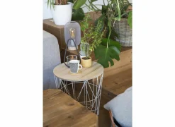 Bijzettafel Kumi Ø39,5cm - metaal - wit