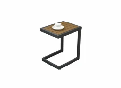 Bijzettafel Nirvana 40x32x45cm - aluminium/polywood - antraciet