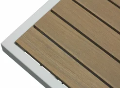 Bijzettafel Nirvana 40x32x45cm - aluminium/polywood - greige