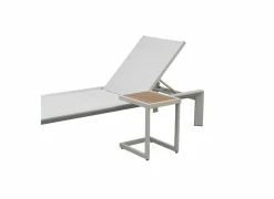 Bijzettafel Nirvana 40x32x45cm - aluminium/polywood - greige