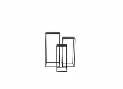 Edelman Bijzettafel Quinty 30x30cm - metaal - zwart - set van 3