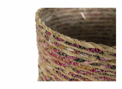 Bloempot Aja set van 3 - zeegras - naturel/multi