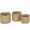 Bloempot Bota set van 3 - zeegras - naturel