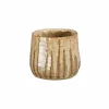 Bloempot Vida Ø8x7cm - stoneware - bruin