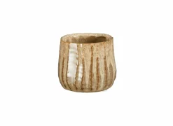 Bloempot Vida Ø8x7cm - stoneware - bruin