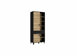 Boekenkast Lya 83x42x201cm - decor - cabezone oak & mauvella oak
