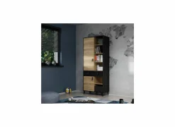 Boekenkast Lya 83x42x201cm - decor - cabezone oak & mauvella oak