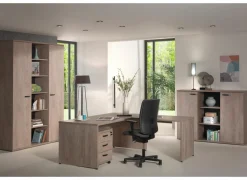 Boekenkast Rio 2 160x40x222cm - melamine - humus eik