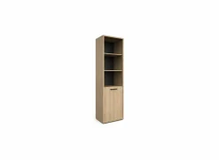 Boekenkast Tessa 60x44x210cm - melamine - zand eik