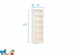 Boekenkast 70x40x219cm - decor - castella