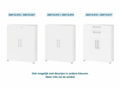 Boekenrek Prima 89x40x113cm - decor - wit