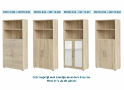 Boekenrek Prima 89x40x186cm - decor - eik