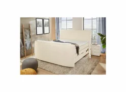 Boxspring Belair Max 180x200cm - stof - ecru
