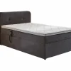 Boxspring BX1880  120x200cm - stof - grijs met opbergruimte