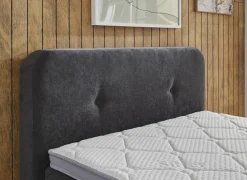 Boxspring BX1880  120x200cm - stof - grijs met opbergruimte