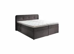 Boxspring BX1880  180x200cm - stof - grijs met opbergruimte