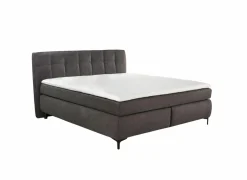 Boxspring Gitta 180x200cm - stof - donkergrijs