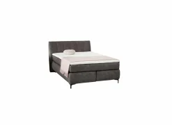 Boxspring Gitta 140x200cm - stof - donkergrijs