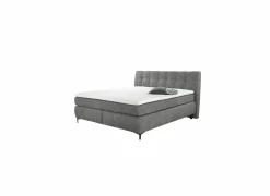 Boxspring Gitta 140x200cm - stof - lichtgrijs