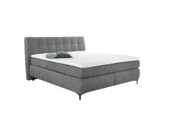 Boxspring Gitta 180x200cm - stof - lichtgrijs