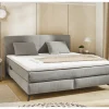 Boxspring Kira Max 180x200cm - stof - middengrijs