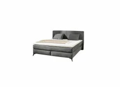 Boxspring Kira Max 160x200cm - stof - donkergrijs